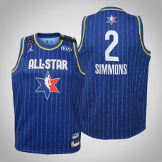 Youth Team LeBron Ben Simmons #2 76ers Blue Game 2020 All-Star Jersey