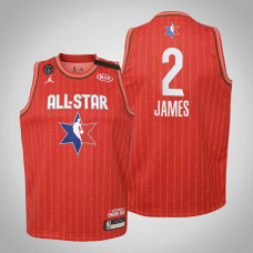 Youth Los Angeles Lakers LeBron James #2 Red Game 2020 All-Star Jersey