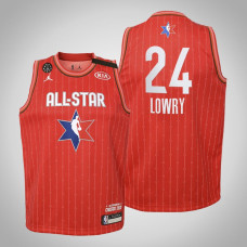 Youth Team Giannis Kyle Lowry #24 Raptors Red Game 2020 All-Star Jersey