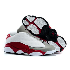 Air Jordan 13 Low White Red Cement Grey Shoes