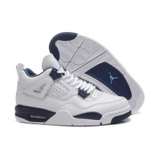 2015 Air Jordan 4 Retro White Legend Blue Midnight Navy Shoes