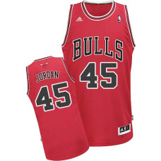 Michael Jordan Swingman Men's Jersey NBA Chicago Bulls #45 Red Road