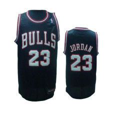 Michael Jordan Authentic Men's NBA Chicago Bulls Jersey #23 Black White