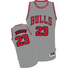 Michael Jordan Authentic Men's NBA Chicago Bulls Jersey #23 Grey