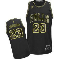 Michael Jordan Swingman Men's NBA Chicago Bulls Jersey #23 Black Electricity Fashion