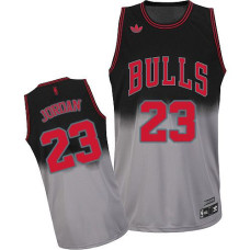 Michael Jordan Swingman Men's NBA Chicago Bulls Jersey #23 Black Grey Fadeaway Fashion