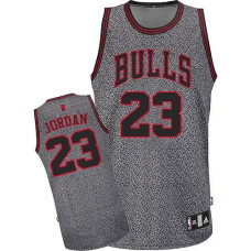 Michael Jordan Authentic Men's NBA Chicago Bulls Jersey #23 Grey Static Fashion