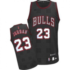 Michael Jordan Authentic Men's NBA Chicago Bulls Jersey #23 Black Rhythm Fashion