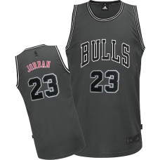 Michael Jordan Authentic Men's NBA Chicago Bulls Jersey #23 Grey Graystone II Fashion