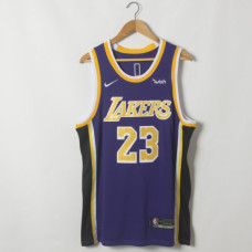 LeBron James #23 Los Angeles Lakers Statement Swingman Purple Jersey