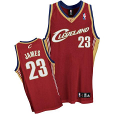 LeBron James Authentic Wine Red Cleveland Cavaliers #23 Jersey
