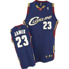 LeBron James Authentic Navy Blue Cleveland Cavaliers #23 Jersey