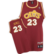 LeBron James Authentic Red Cleveland Cavaliers CAVS #23 Jersey