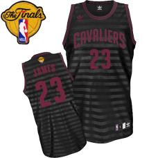 LeBron James Swingman Black Grey 2016 The Finals Cleveland Cavaliers Groove #23 Jersey