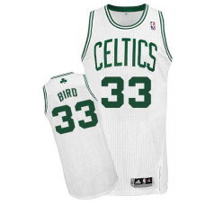 Larry Bird Authentic White Boston Celtics #33 Home Jersey