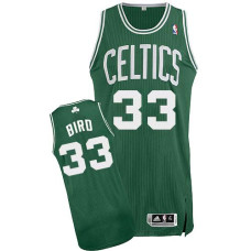 Larry Bird Authentic Green Boston Celtics #33 Road Jersey