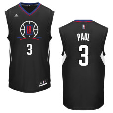 Chris Paul Authentic Black Los Angeles Clippers #3 Alternate Jersey