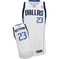 Wesley Matthews Authentic White Dallas Mavericks #23 Home Jersey