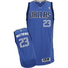 Wesley Matthews Authentic Royal Blue Dallas Mavericks #23 Road Jersey
