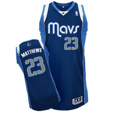 Wesley Matthews Authentic Navy Blue Dallas Mavericks #23 Alternate Jersey