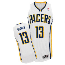 Paul George Authentic White Indiana Pacers #13 Home Jersey