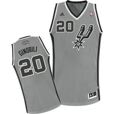 Manu Ginobili Swingman Silver Grey San Antonio Spurs #20 Alternate Jersey