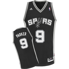 Tony Parker Swingman Black San Antonio Spurs #9 Road Jersey