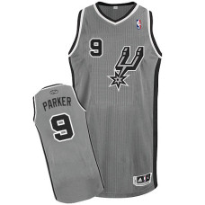 Tony Parker Authentic Silver Grey San Antonio Spurs #9 Alternate Jersey