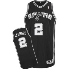 Kawhi Leonard Authentic Black San Antonio Spurs #2 Road Jersey