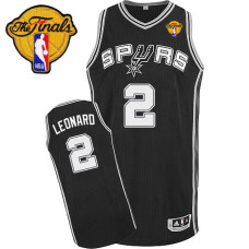 Kawhi Leonard Authentic Black Finals San Antonio Spurs #2 Road Jersey