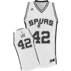 David Lee Swingman White San Antonio Spurs #42 Home Jersey