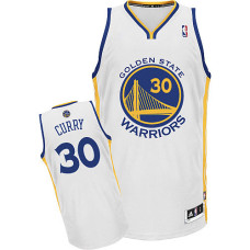 Stephen Curry Authentic White Golden State Warriors #30 Home Jersey