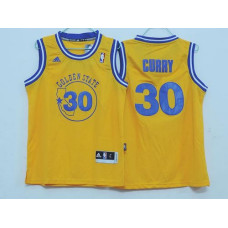 Stephen Curry Authentic Gold Golden State Warriors #30 Throwback Jersey
